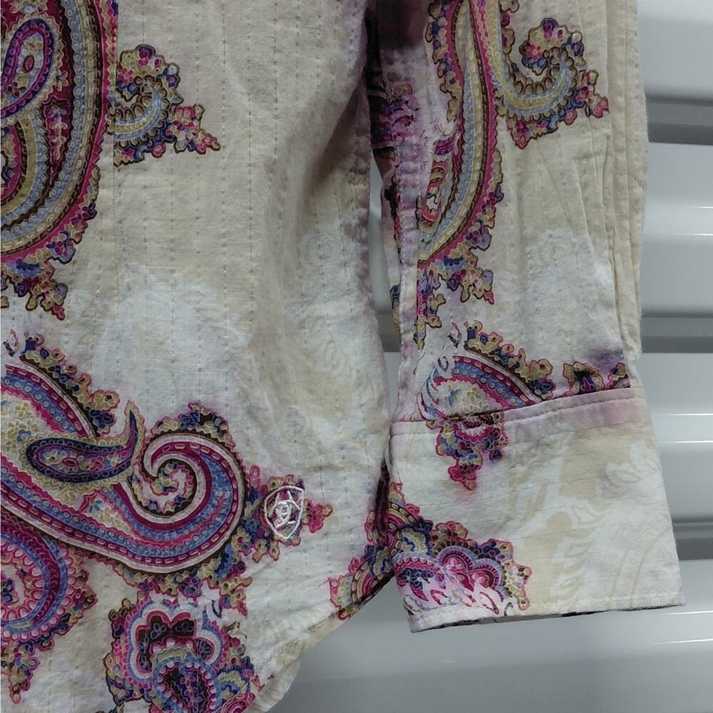 Ariat Womens Western Shirt Size Medium Paisley Festival Coastal Cowgirl Rodeo - Picture 9 of 11